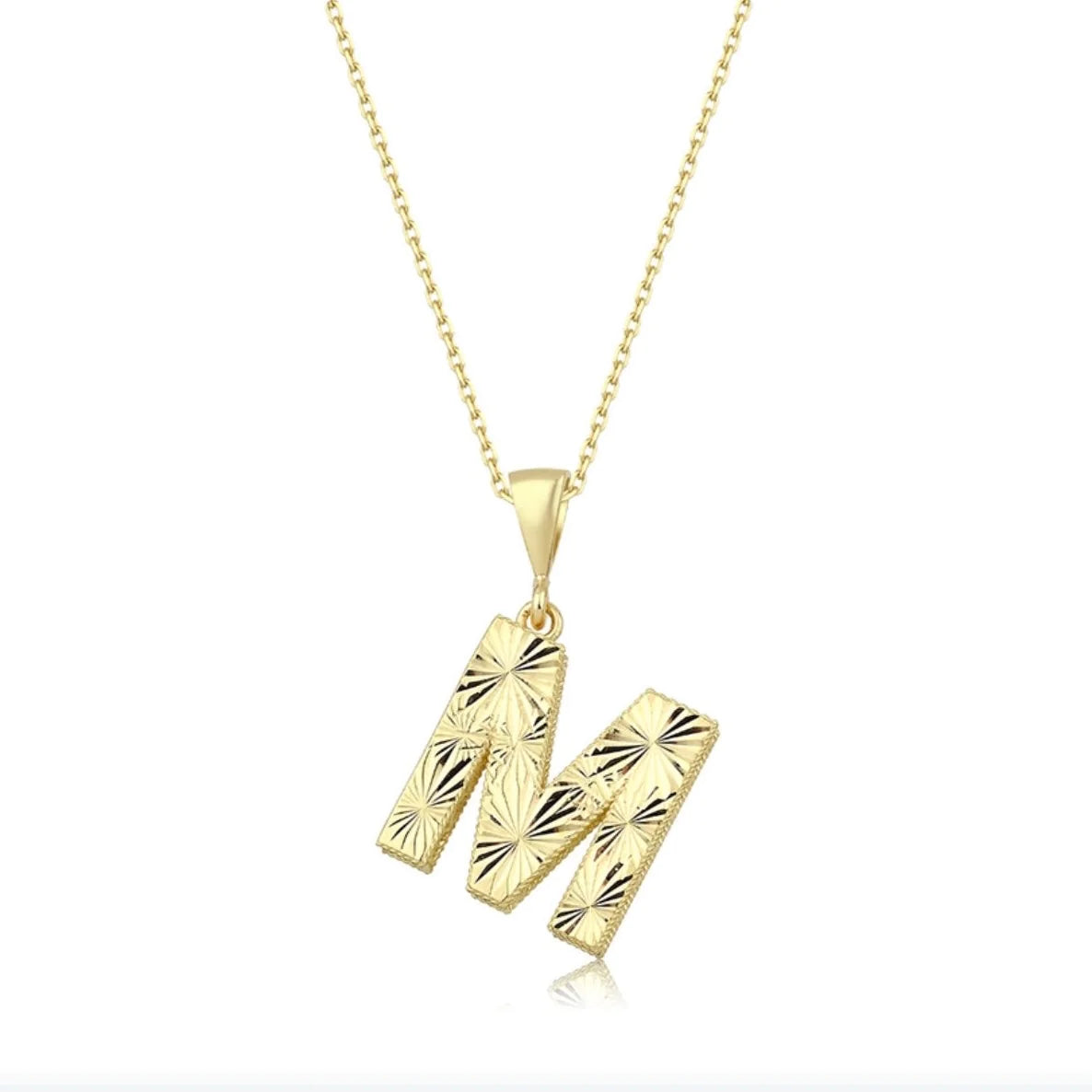 585er (14K) Gold Kette mit Anhänger / Wunschbuchstabe