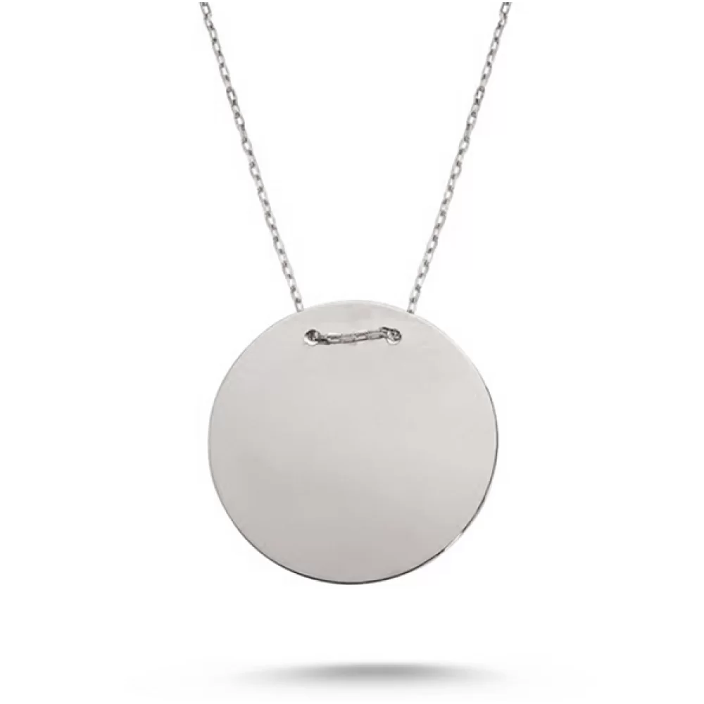 Kette mit Gravurplatte in 925er Silber mit Wunschgravur