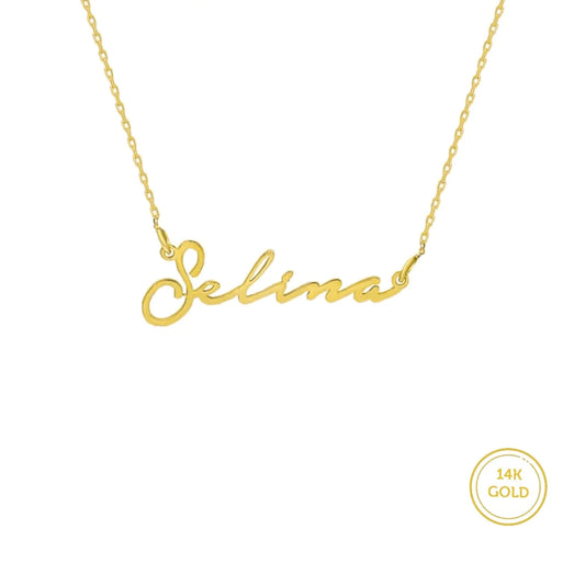585er (14K) Gold Namenskette / Wunschname / Signature
