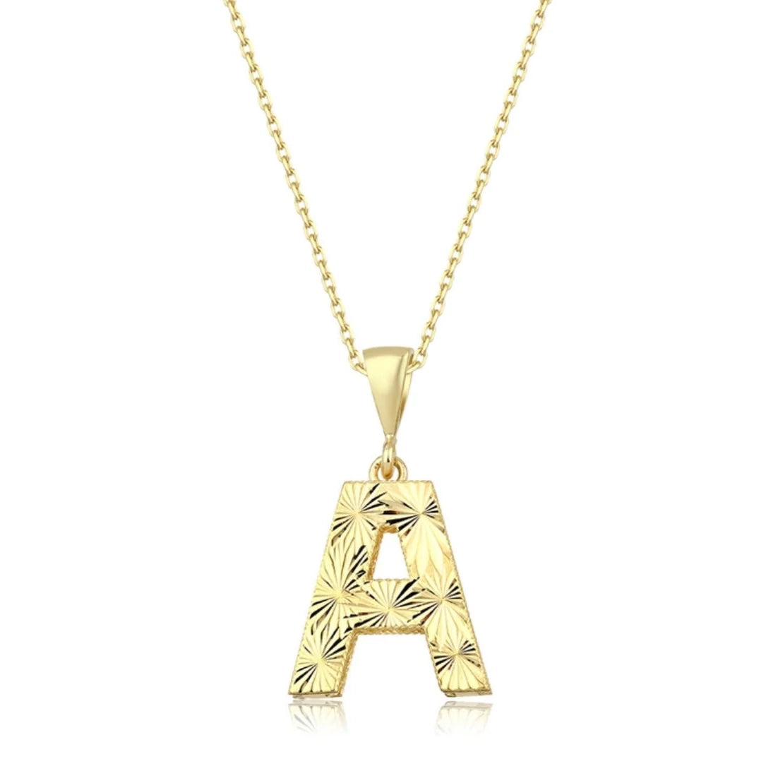 585er (14K) Gold Kette mit Anhänger / Wunschbuchstabe