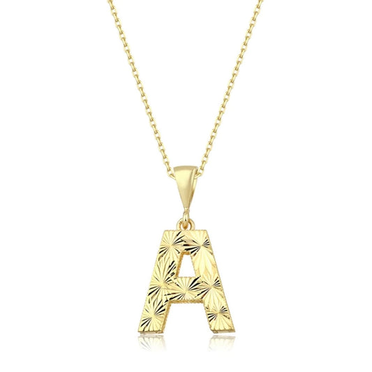 585er (14K) Gold Kette mit Anhänger / Wunschbuchstabe