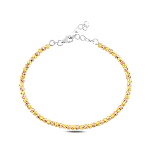Dorika Armreif in 925er Silber 18k vergoldet Bicolor