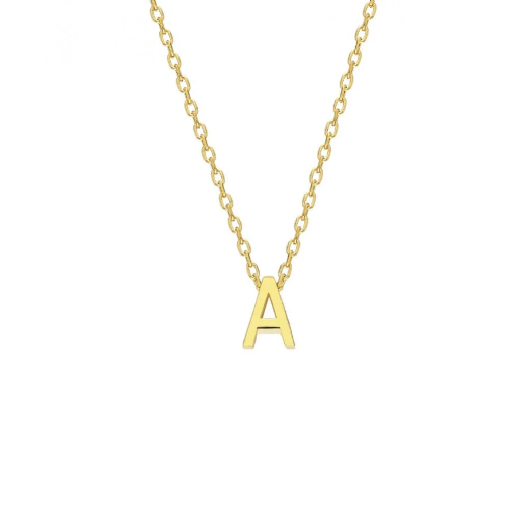 585er (14K) Gold Minimal Buchstabenkette / Wunschbuchstabe /