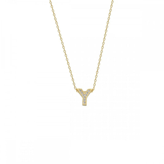 Kette mit Wunschbuchstabe in 925er Silber mit Zirkonia Steinen II