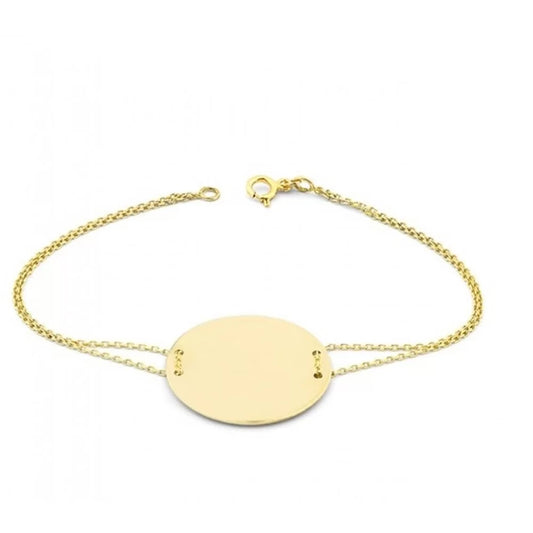 Armband mit Gravurplatte in 925er Silber mit Wunschgravur