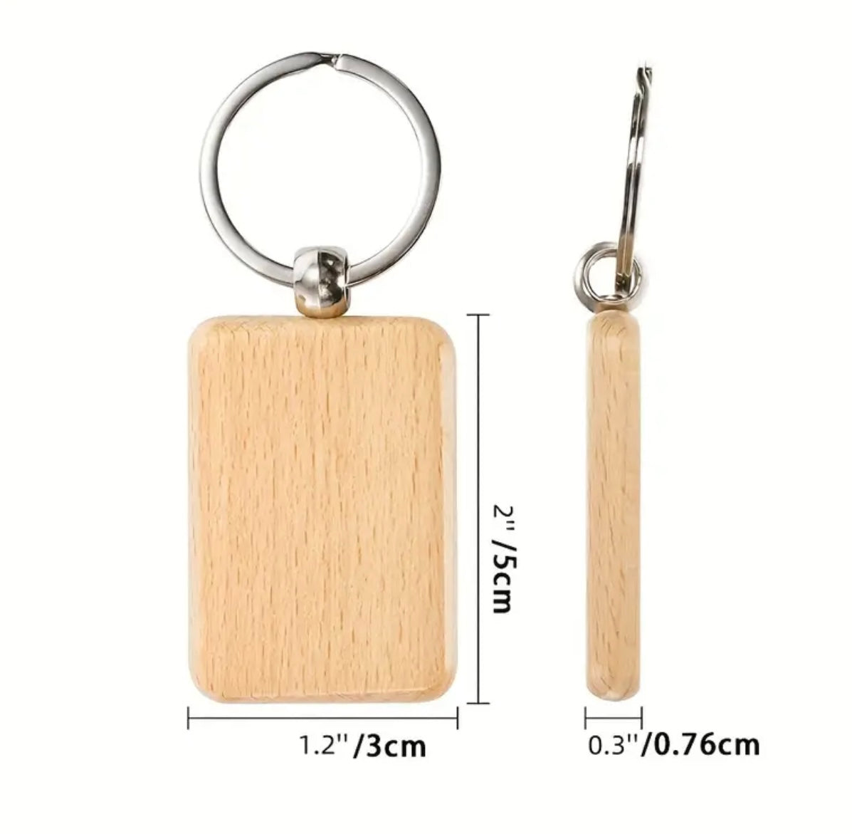 Schlüsselanhänger aus Holz mit Gravur Wunschgravur