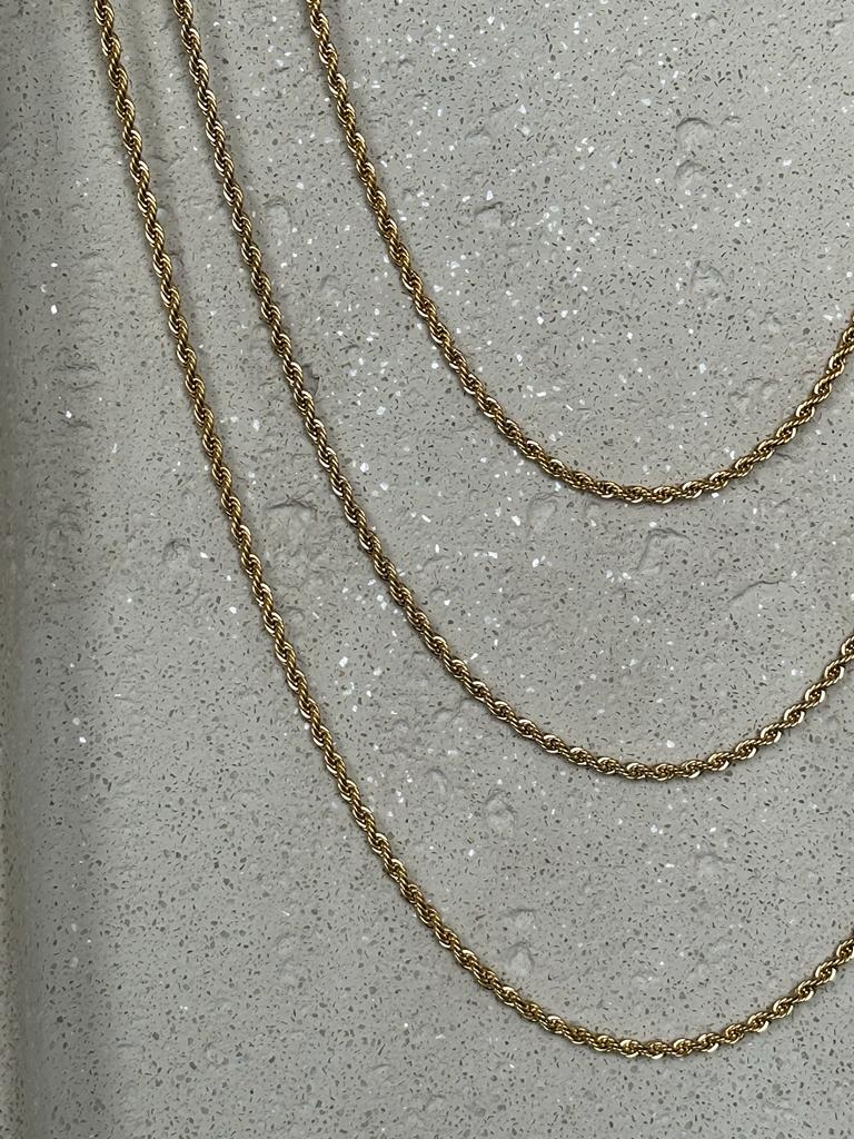 Kordelkette in 18k vergoldet Edelstahl