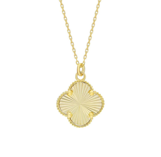 14k (585er) Gold Halskette mit Kleeblatt-Anhänger – Ihr Glücksbringer aus hochwertigem Gold