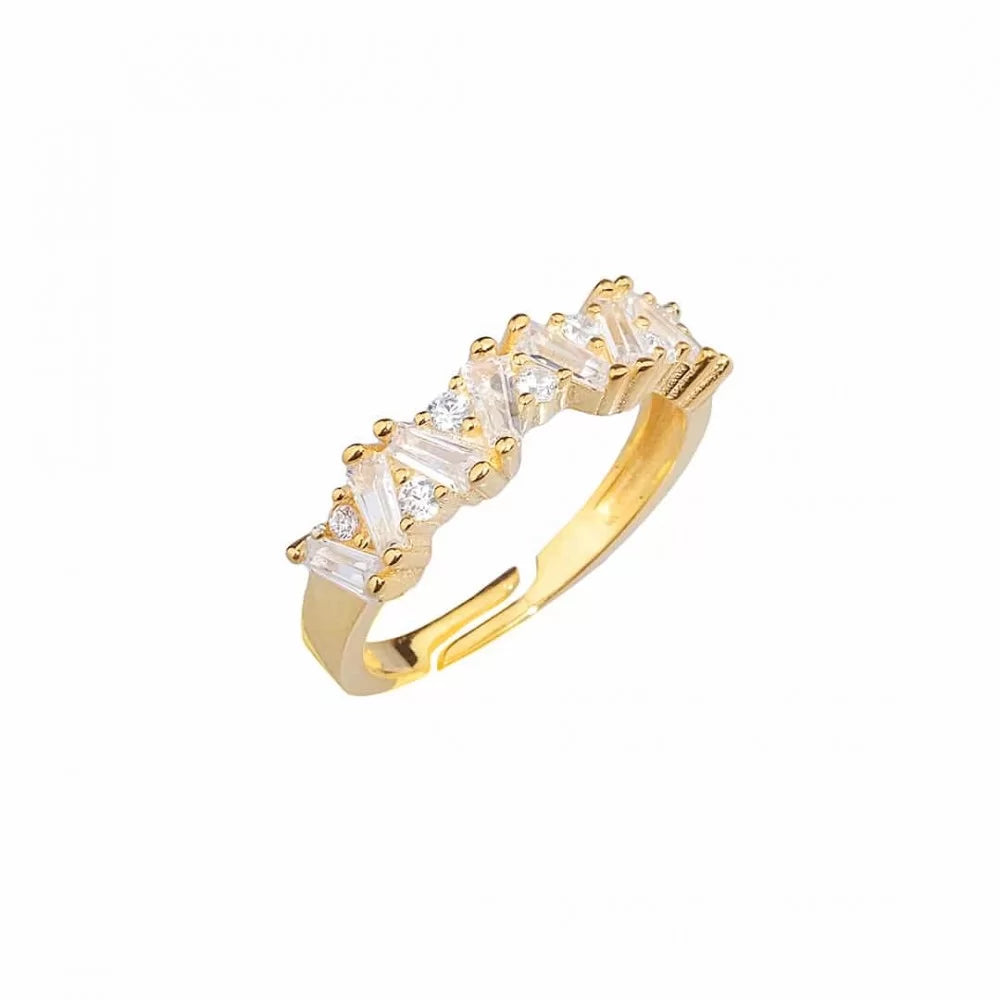 Ring mit Baguette Steinen Zirkonia 925er Silber