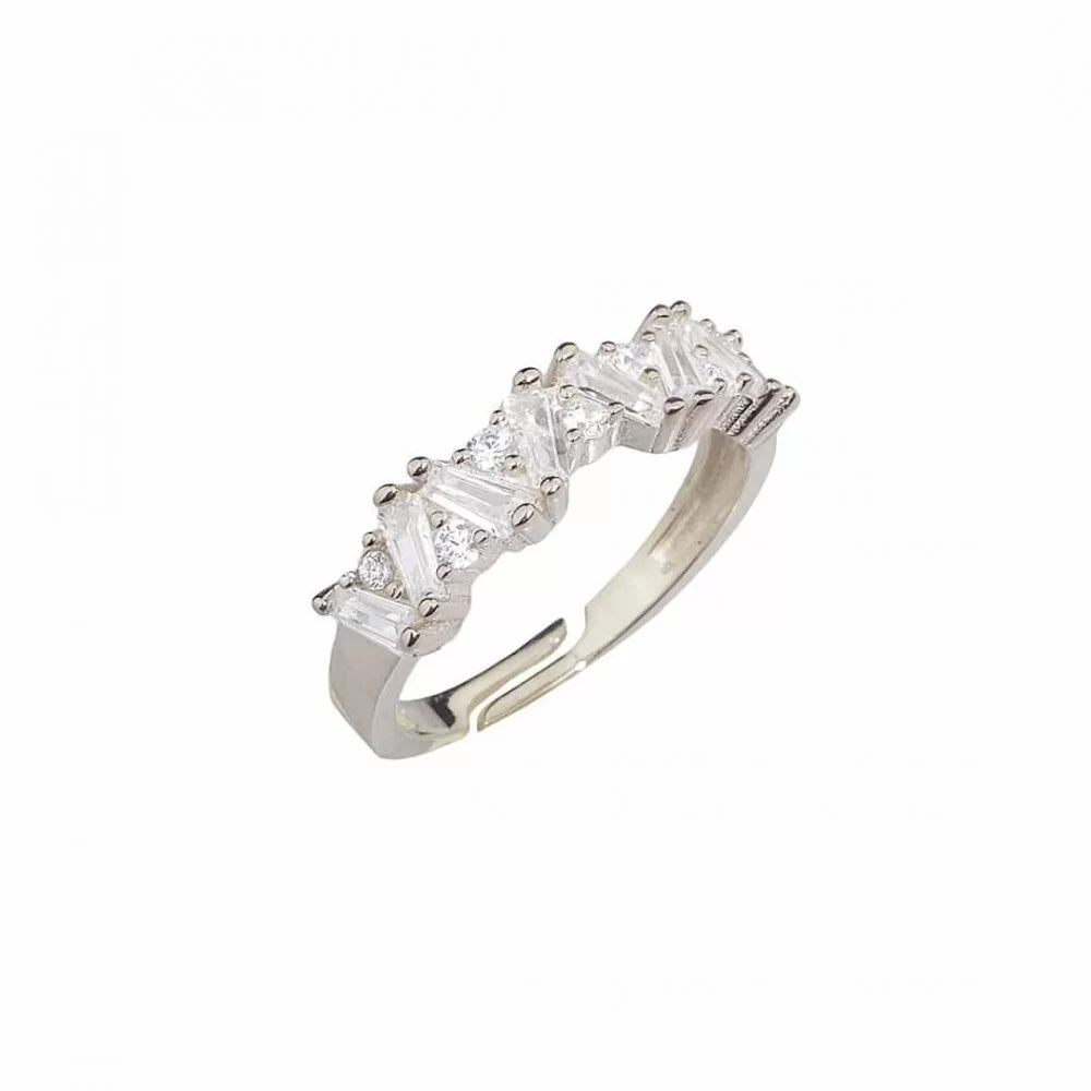 Ring mit Baguette Steinen Zirkonia 925er Silber