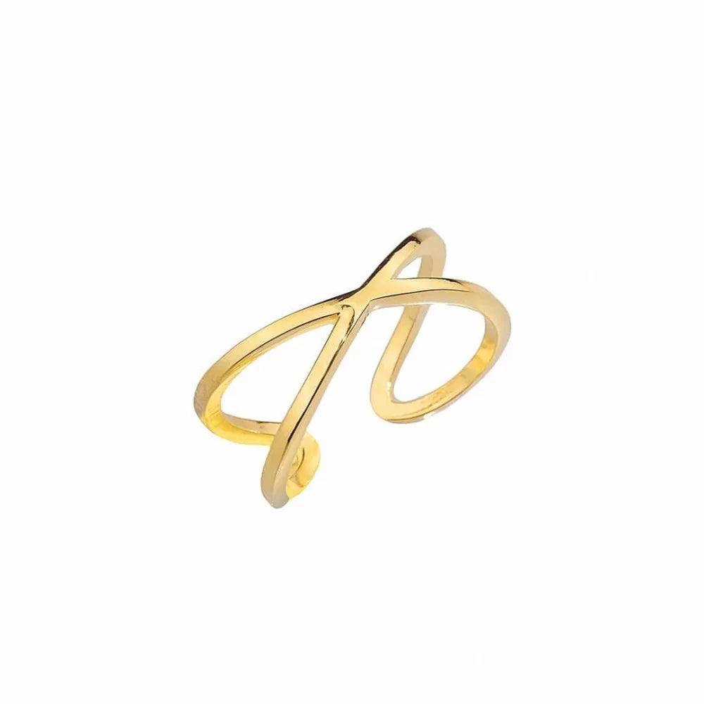 Cross Ring 925er Silber für Damen