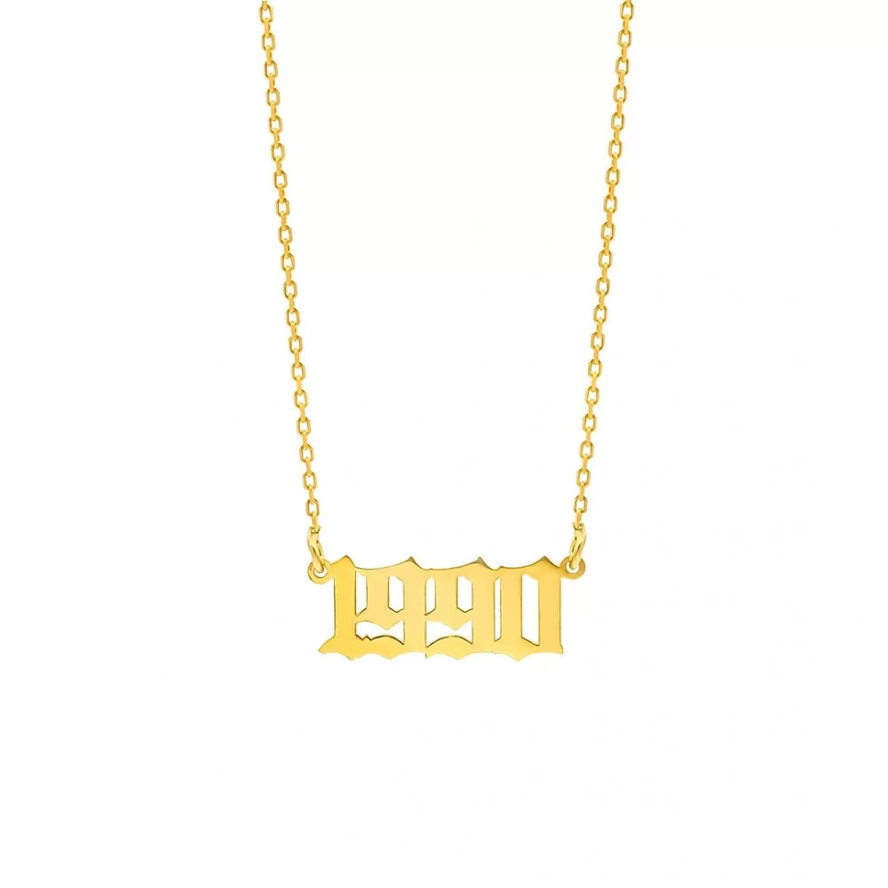 Gothic Datumkette in 925er Silber