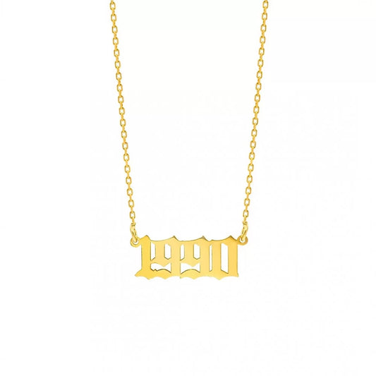 Gothic Datumkette in 925er Silber