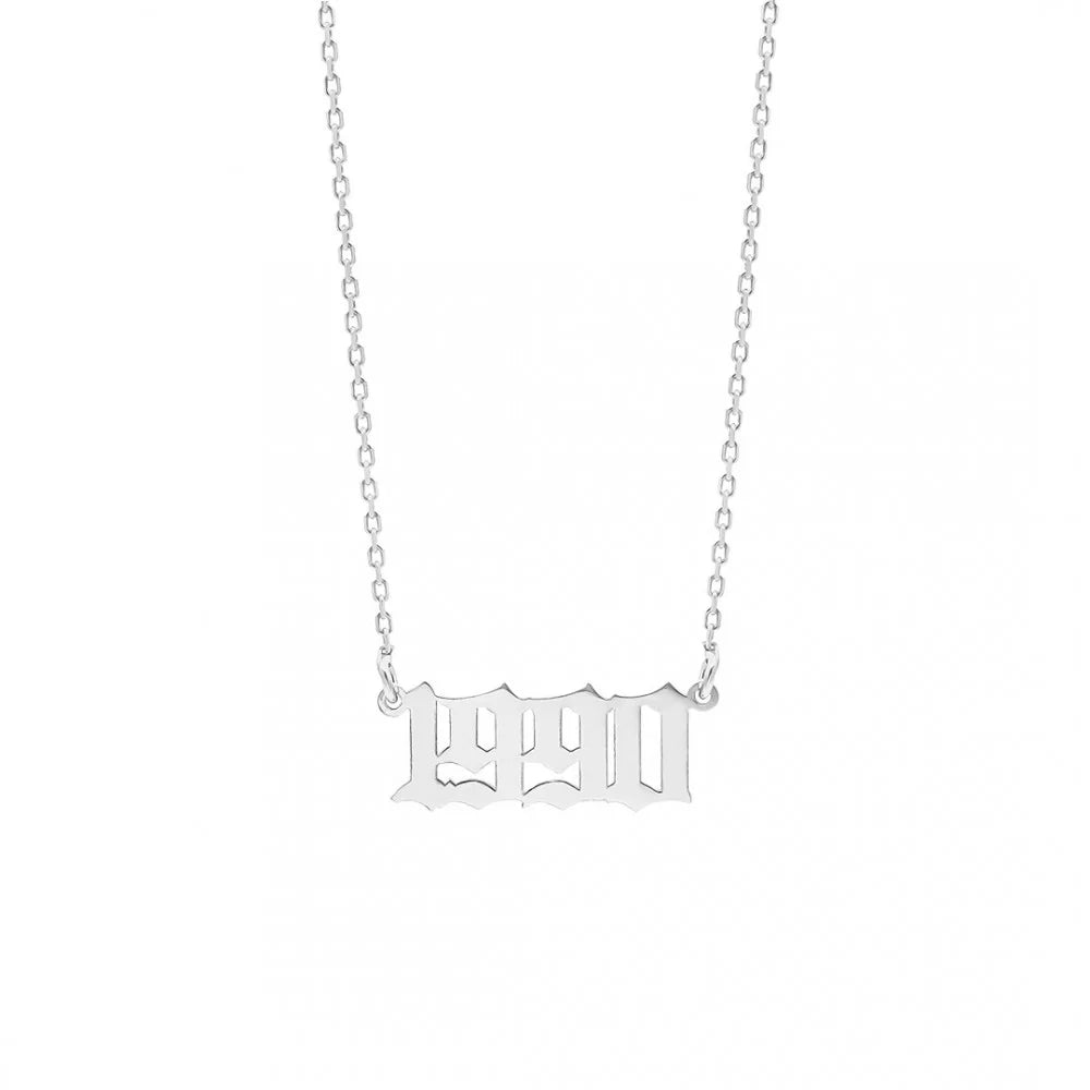 Gothic Datumkette in 925er Silber