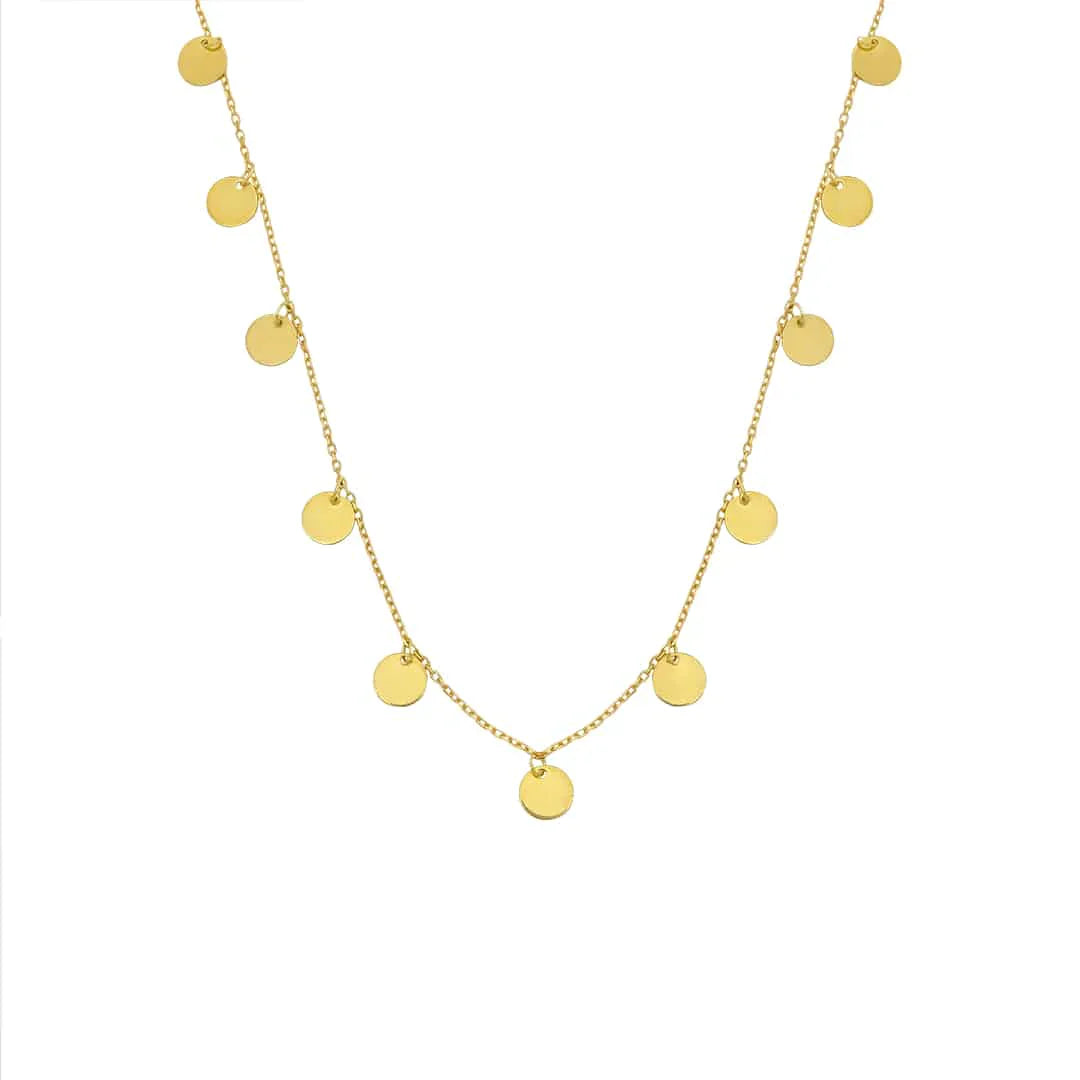 Plättchen-Kette in 925er Silber 18k vergoldet