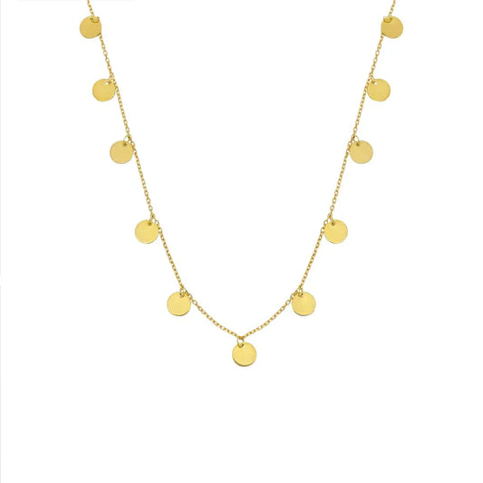 Plättchen-Kette in 925er Silber 18k vergoldet