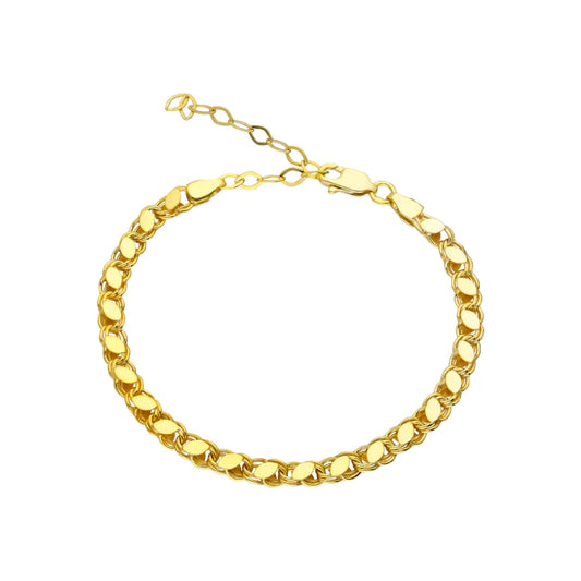 Bakla-Damenarmband in 925er Silber 18k vergoldet