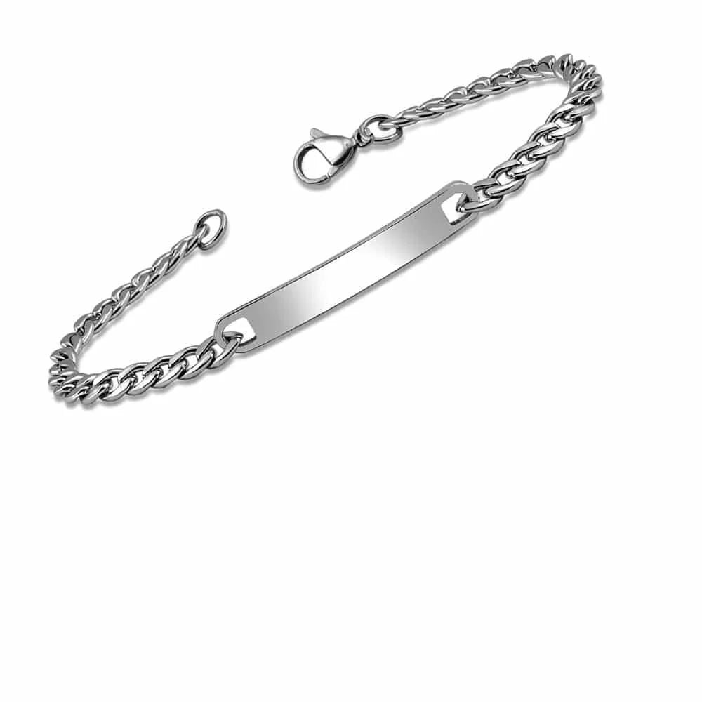 ID-Armband mit Wunschgravur in Edelstahl