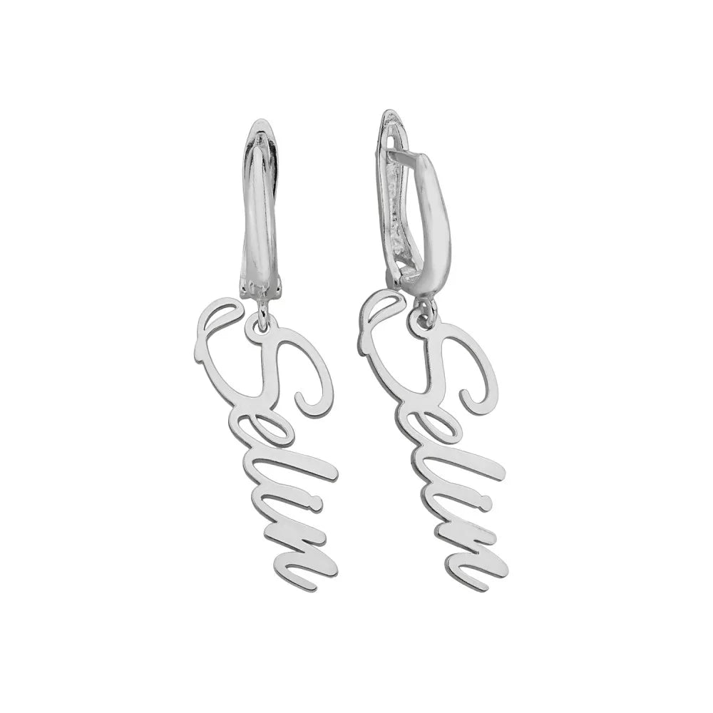 Namensohrringe mit Wunschname in 925er Silber