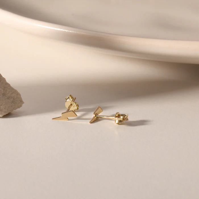 Ohrstecker in 14k (585er Gold) / Blitz Design