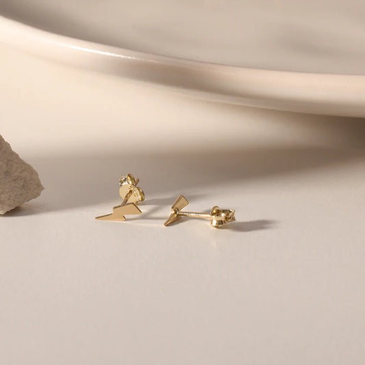 Ohrstecker in 14k (585er Gold) / Blitz Design