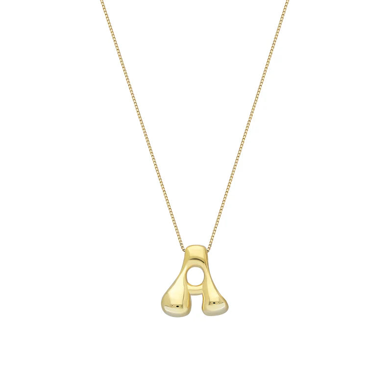 Chunky Buchstaben-Kette – 925er Silber in Gold oder Silberfarben – Individuell mit Wunschbuchstaben