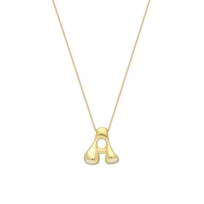 Chunky Buchstaben-Kette – 925er Silber in Gold oder Silberfarben – Individuell mit Wunschbuchstaben