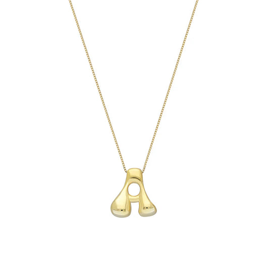 Chunky Buchstaben-Kette – 925er Silber in Gold oder Silberfarben – Individuell mit Wunschbuchstaben