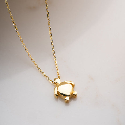 Kette mit Schildkröten Anhänger 925er Silber