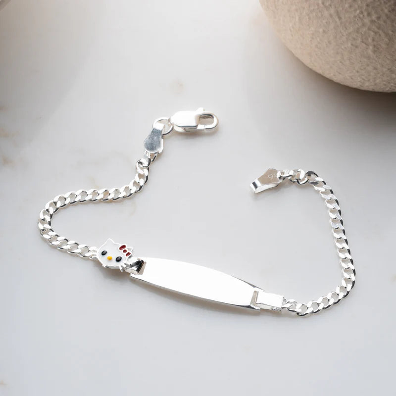Katze ID-Armband Gravurarmband für Kinder Figarokette