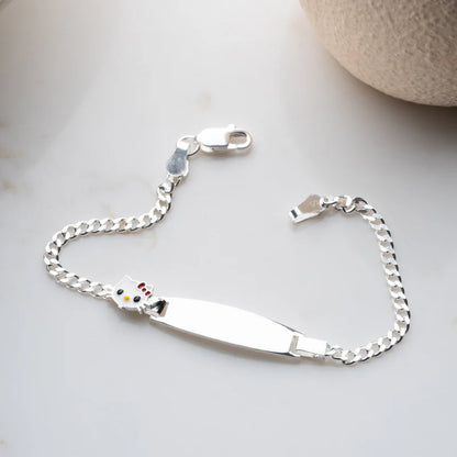 Katze ID-Armband Gravurarmband für Kinder Figarokette