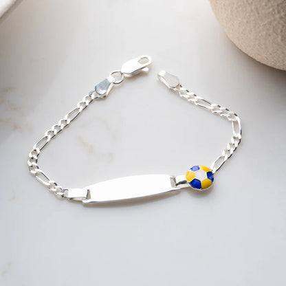 FB-Ball ID-Armband Gravurarmband für Kinder Figarokette