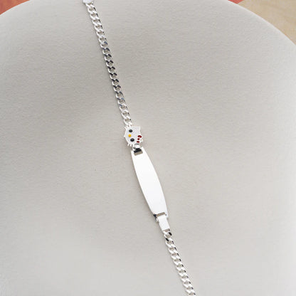 Katze ID-Armband Gravurarmband für Kinder Figarokette
