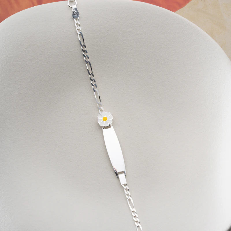Kamille ID-Armband Gravurarmband für Kinder Figarokette