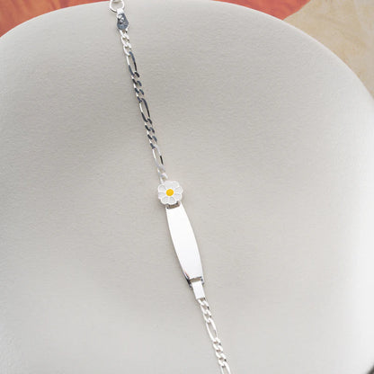 Kamille ID-Armband Gravurarmband für Kinder Figarokette