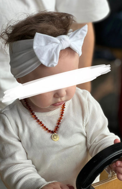 Bernsteinkette mit Resat oder Ceyrek Altin Münze 22k Lira, Reshadiye für Kinder