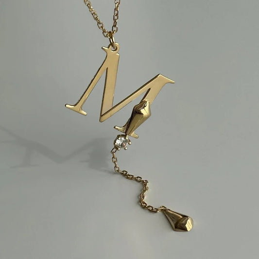 Alya Buchstabenkette 925er Silber vergoldet Wunschbuchstabe
