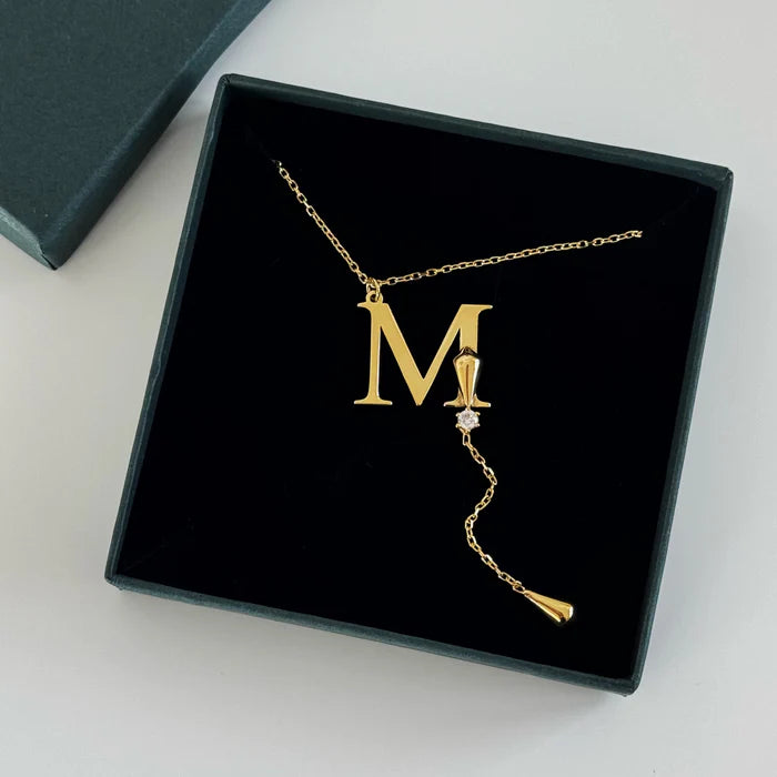 Alya Buchstabenkette 925er Silber vergoldet Wunschbuchstabe