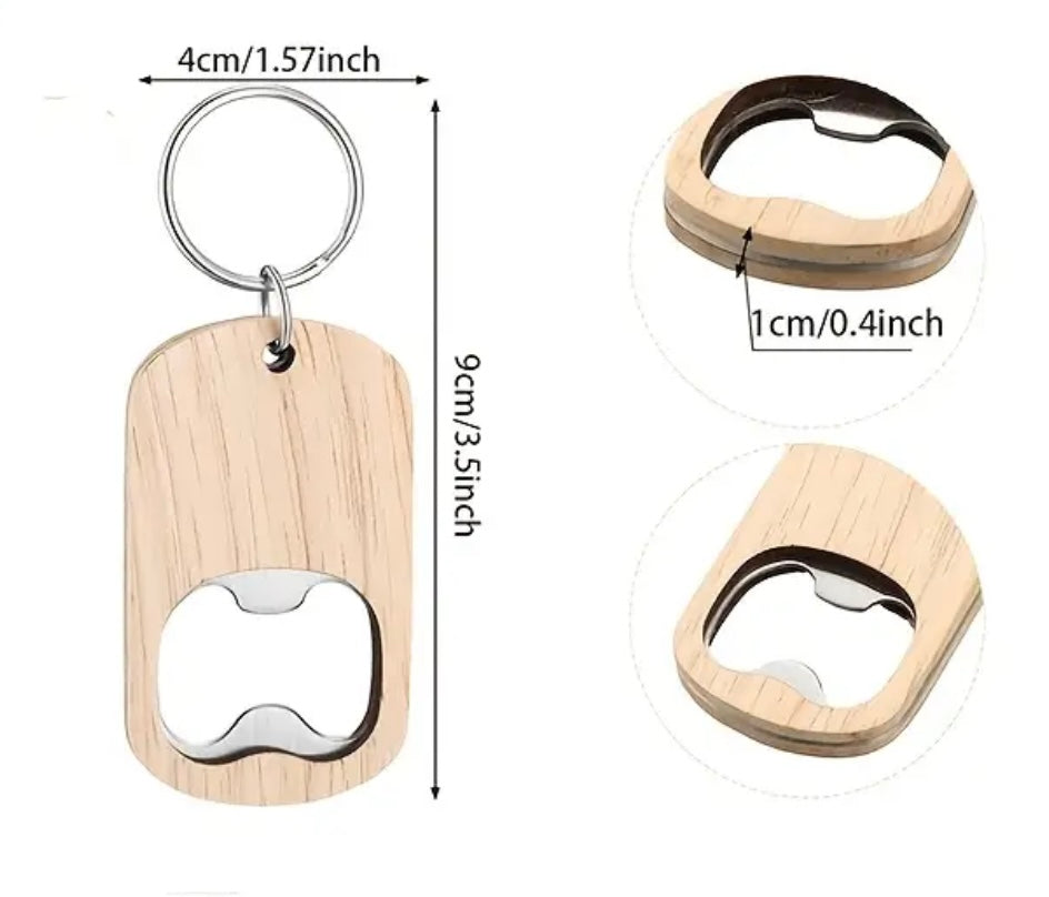 Flaschenöffner aus Holz mit Gravur Wunschgravur