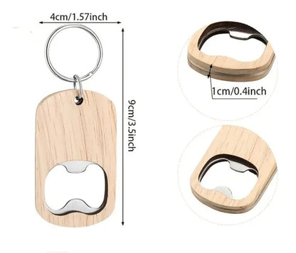 Flaschenöffner aus Holz mit Gravur Wunschgravur