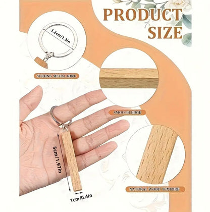 Schlüsselanhänger aus Holz mit Gravur Wunschgravur Barren