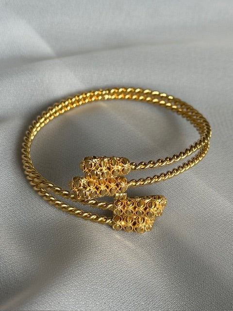 Zweier ikili Armreifen Burma 22k Vergoldet