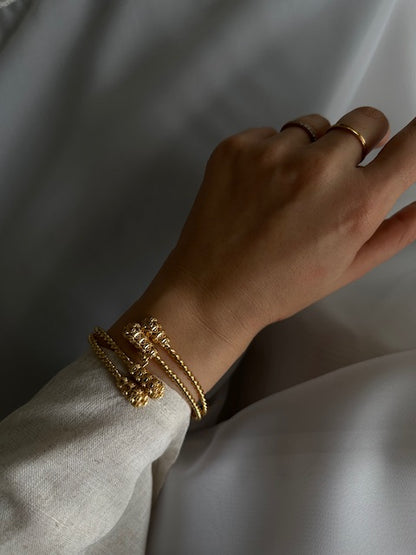 Zweier ikili Armreifen Burma 22k Vergoldet