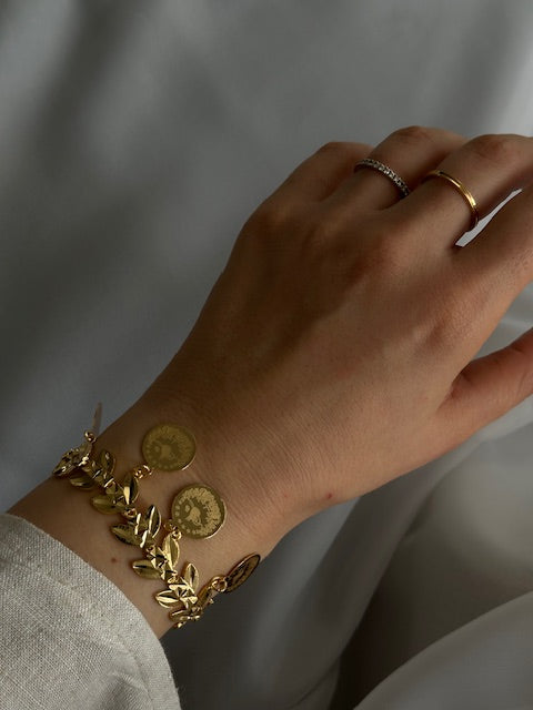 Armband mit Resat Münzen 22k Vergoldet