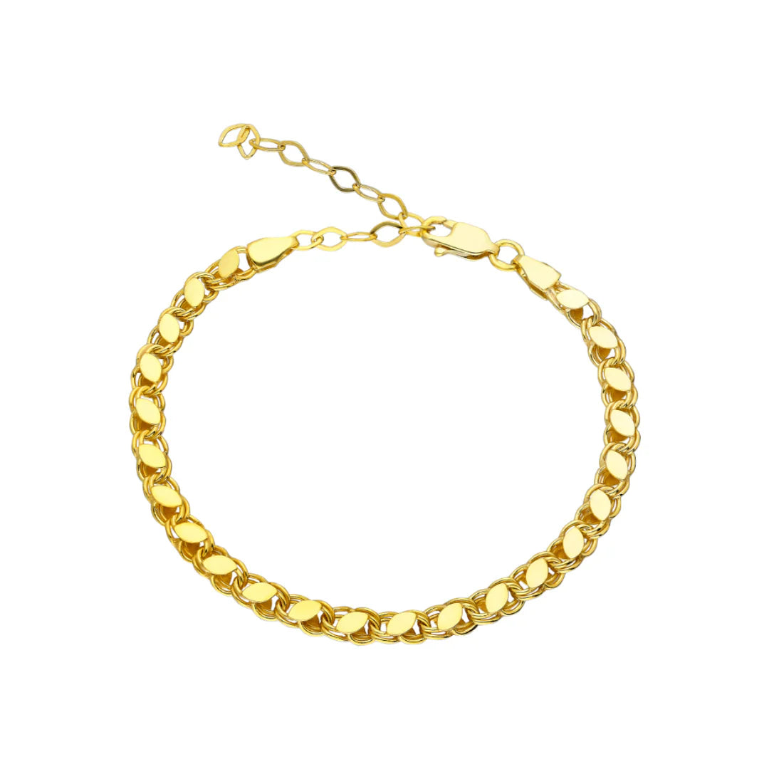 Bakla-Damenarmband in 925er Silber 18k vergoldet